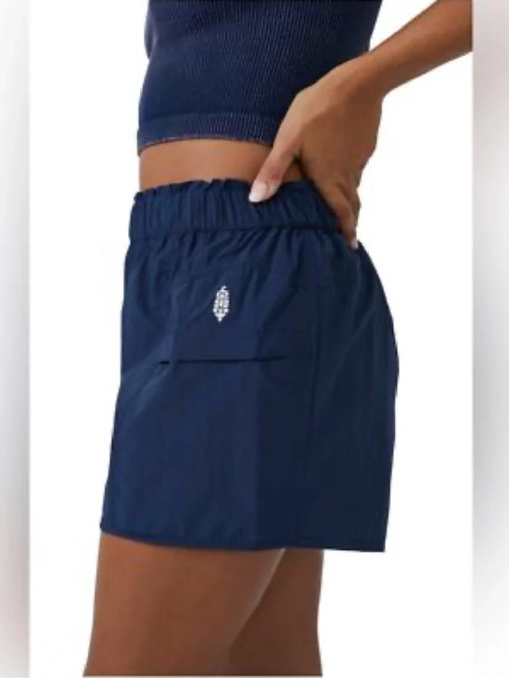 FP Movement Free People In The Wild Hiking Utility Womens Shorts Navy L Outdoor - Picture 2 of 10